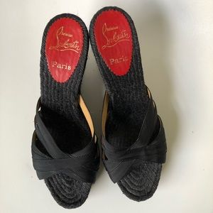 Final Reduction ! LOUBOUTIN Espadrille wedges!